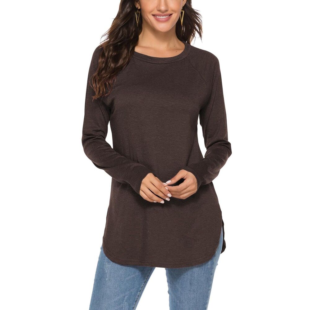 Long Sleeve Thermal Tunic Blouse, Small, 19E-195T001